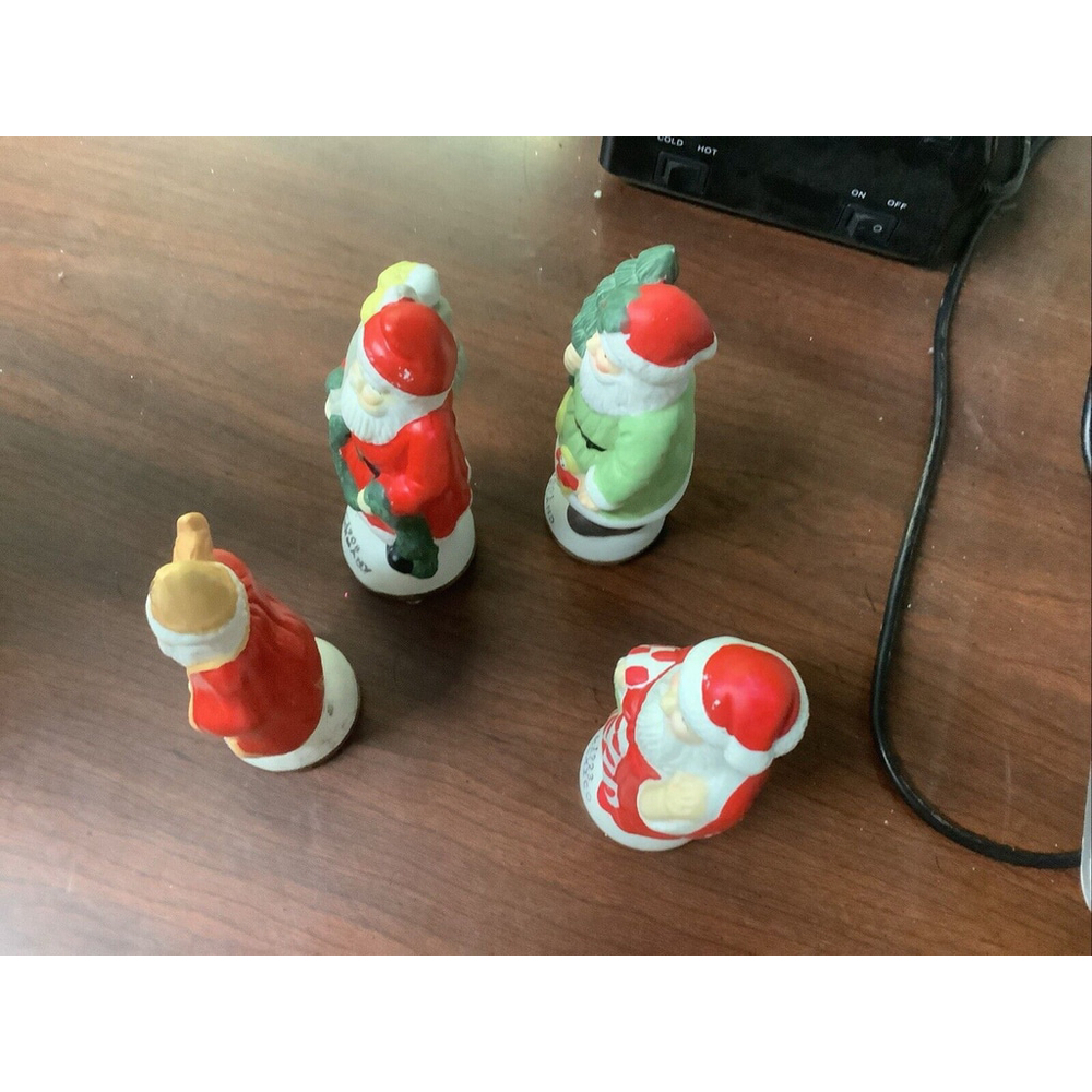 4 Vintage Old World Santa Ceramic Figurine Set - Picture 5 of 6